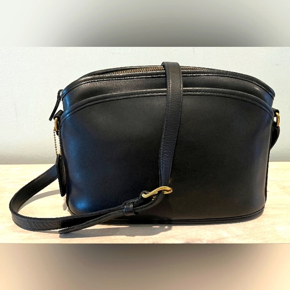 1990s Vintage Coach  Black Smooth Leather Anderson Bag Great Condition! - Picture 1 of 16